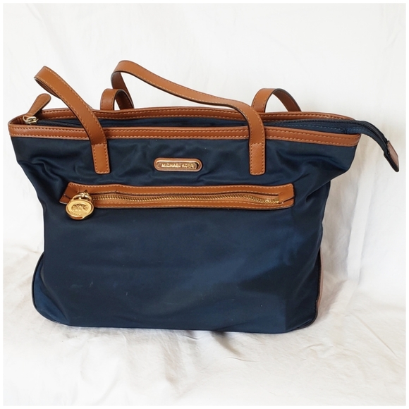 Michael Kors Blue/Brown Purse - Picture 2 of 8